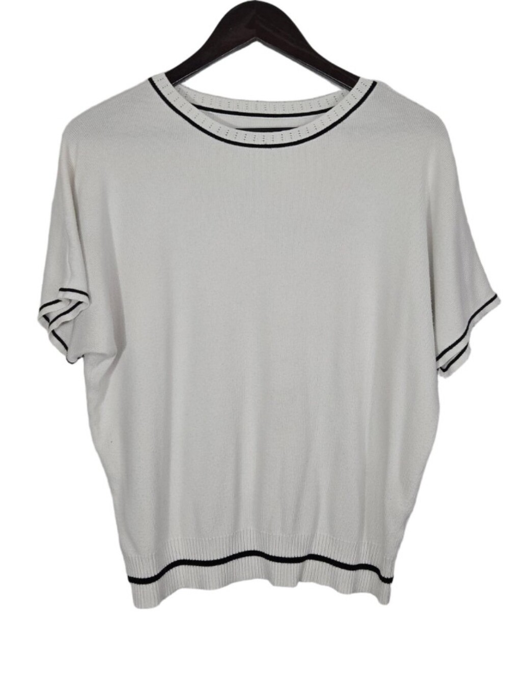 vintage white short sleeve sweater